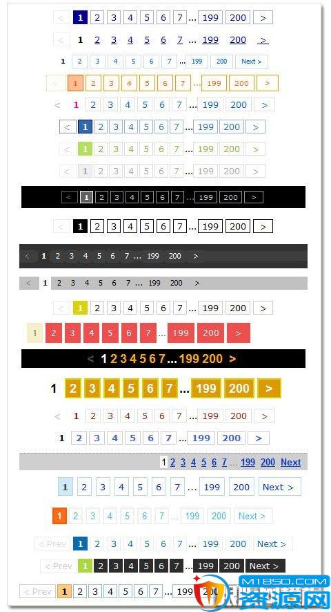 织梦DedeCms适用的经典Page翻页分页css代码_M1850资源网