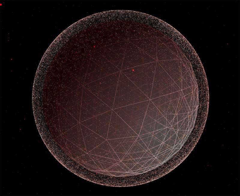 酷炫的网状结构地球3D动画